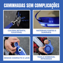 Trela retrátil para cães com taça dobrável