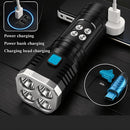 Lanterna Tática LED 4X -Super Potente, Recarregável e à Prova d´Água