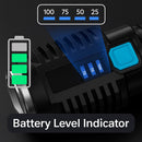 Lanterna Tática LED 4X -Super Potente, Recarregável e à Prova d´Água