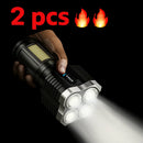 Lanterna Tática LED 4X -Super Potente, Recarregável e à Prova d´Água